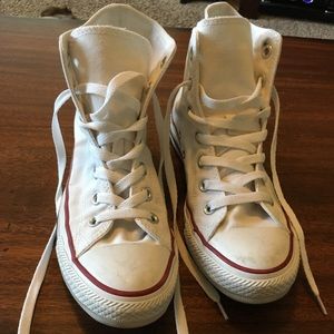 White Converse Hi-tops
